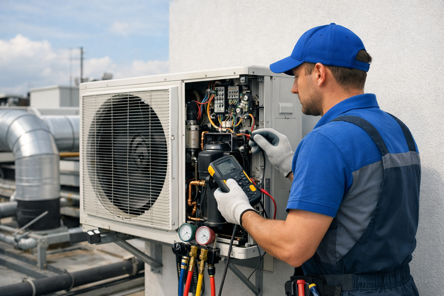 Técnico de ClimaInk en una instalación